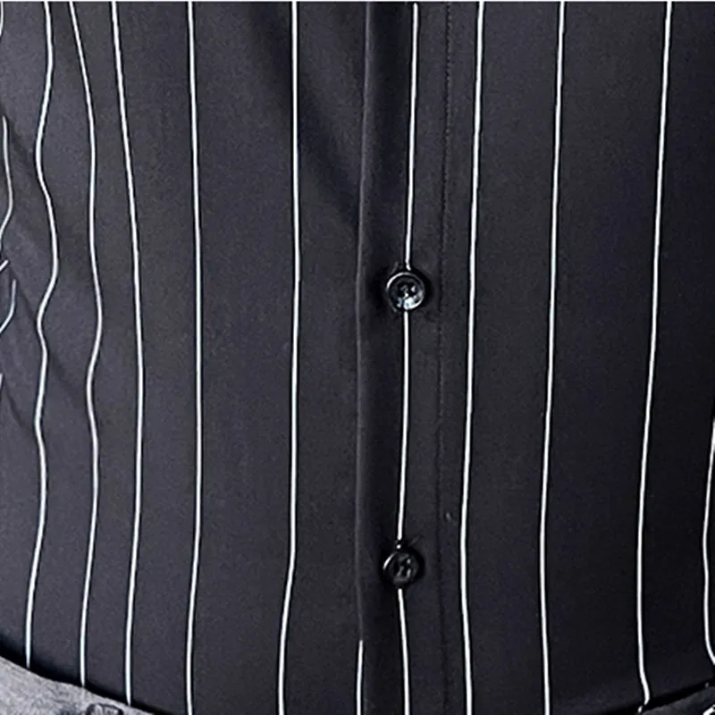 

2021 new style Men's summer High quality striped short-sleeved shirt/Male slim fit lapel Casual business shirts Plus size S-4XL