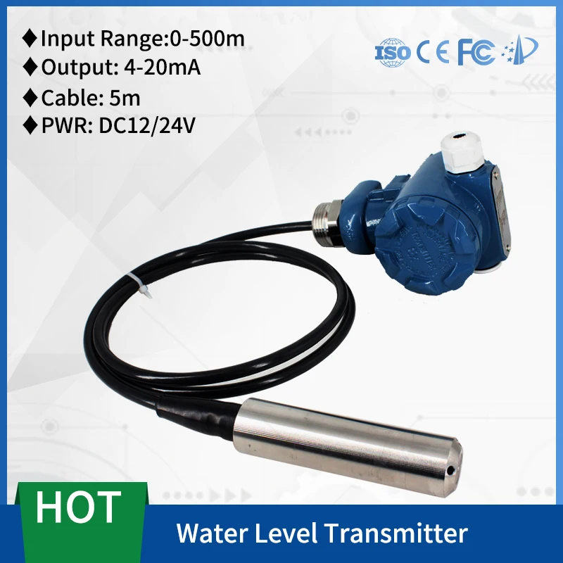 Погружной Гидростатический Датчик уровня воды для глубоких скважин |