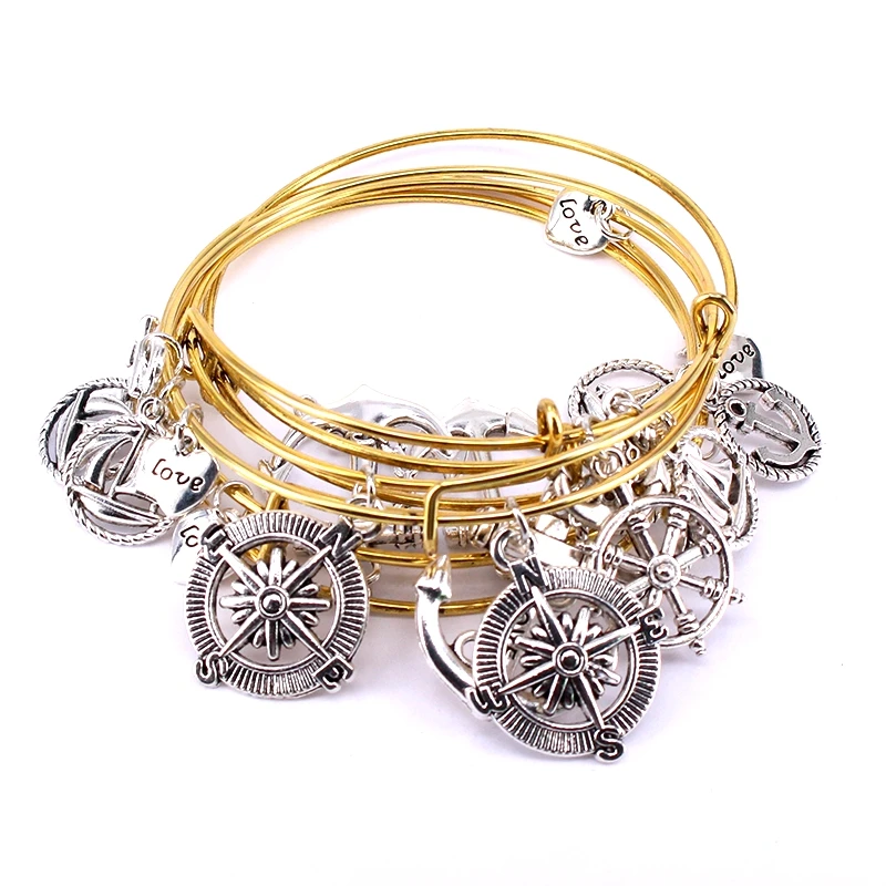 Браслеты женские из проволоки разные стили шт. Набор браслета 5 браслеты якорь