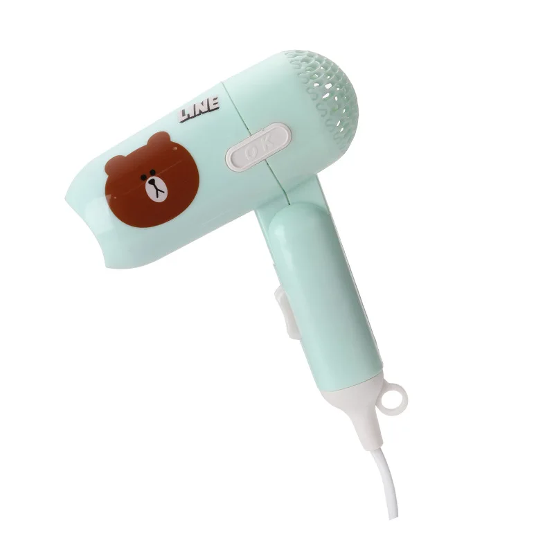 

1 Pcs Mini Hair Dryer Foldable Student Use Dryer Hair Styling Tools Electric Cartoon Small Power Travel Hair Dryer 220V K1656 H