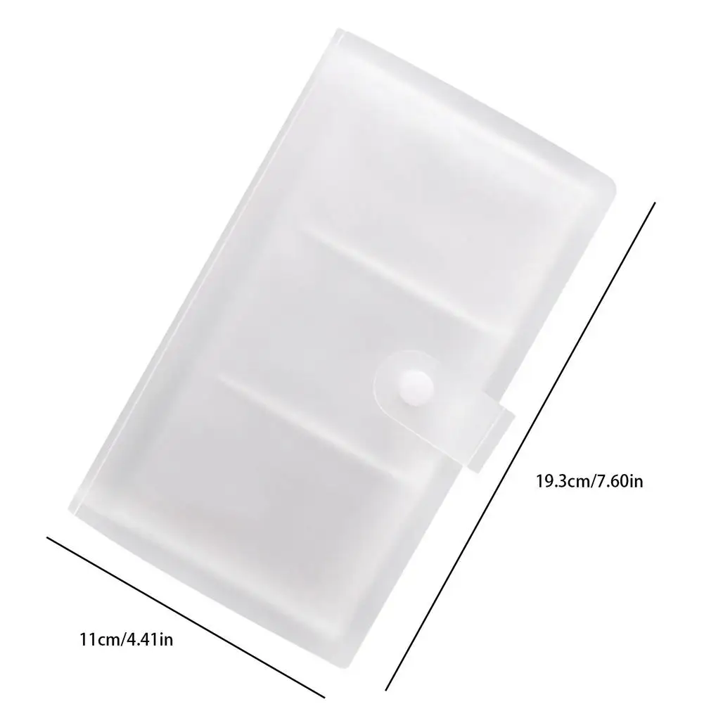 

Transparent Slots ID Holders PP Matte No Painting Business Card Large Capacity Card Clip 120 Cells Men And Women Office Supplies