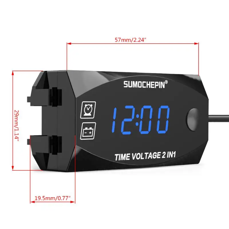 Светодиодный вольтметр 12 В постоянного тока с цифровым дисплеем измеритель