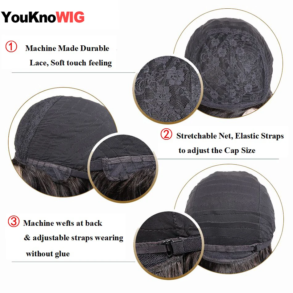 99J Короткий прямой парик Боб с челкой 1b/27 дешевый из человеческих волос