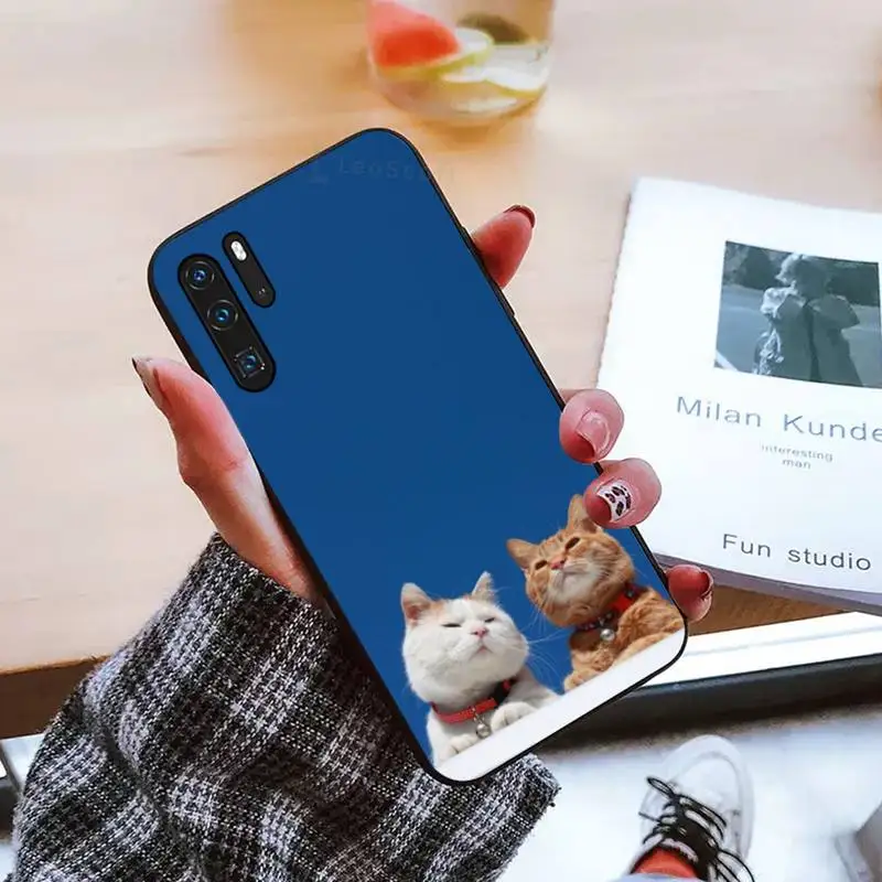 

cute cat Phone Case For Huawei honor Mate P 9 10 20 30 40 Pro 10i 7 8 a x Lite nova 5t