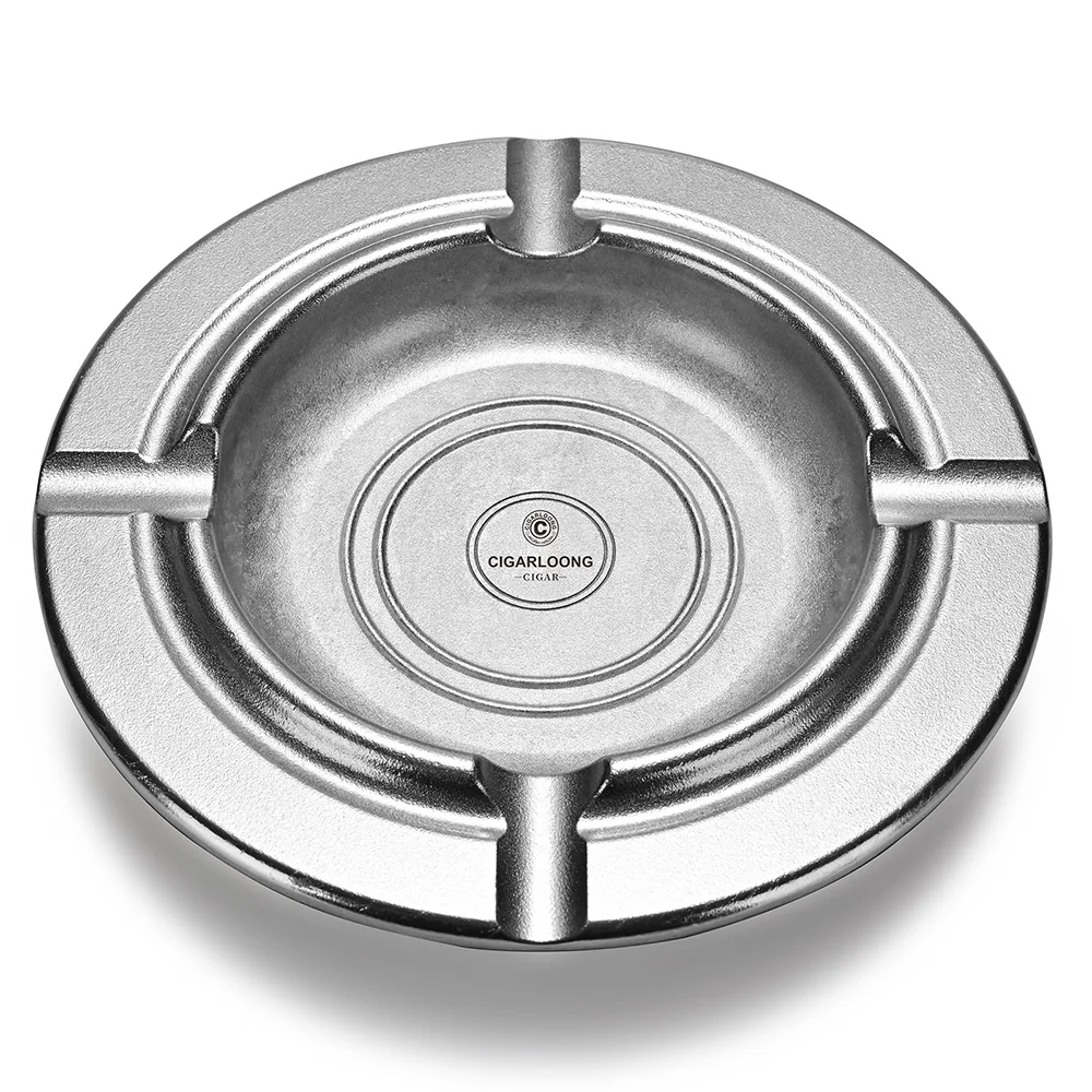 

Luxury Alloy Cigar Ashtray Home Metal Ash Tray Outdoor 4 Holder Cigar Cigarette Ashtrays For Cohiba Cigar Accessories Portable