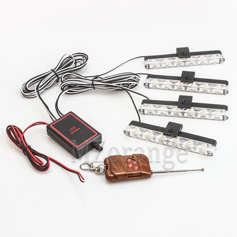 4х6 стеклянная рамка для led DC 12V Беспроводной дистанционного скорой помощи полиции светильник Строб