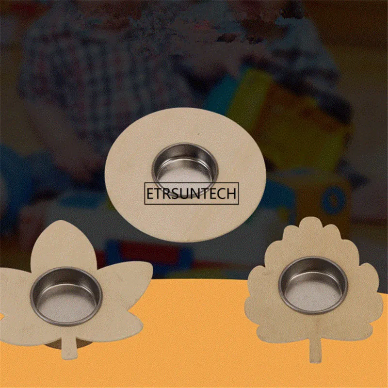 100 шт. подсвечник из дерева лист Свеча в форме цветка романтический ужин домашний