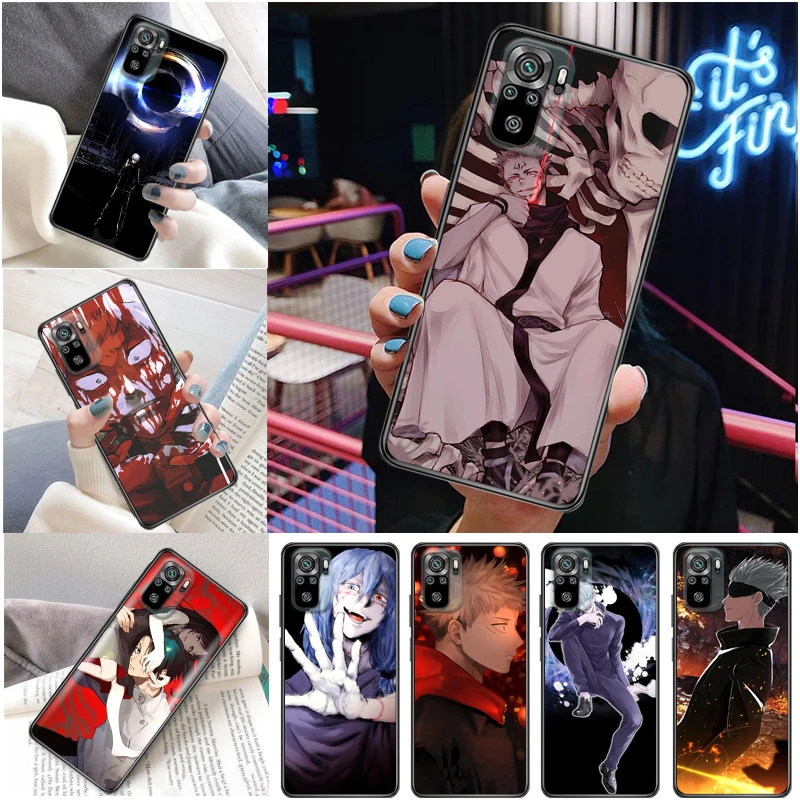 

Jujutsu Kaisen Satoru Gojo Sukuna Fushiguro Megumi Yuji Itadori Phone Case For Xiaomi Redmi Note 10 10T Pro 5G Back Cover Cases