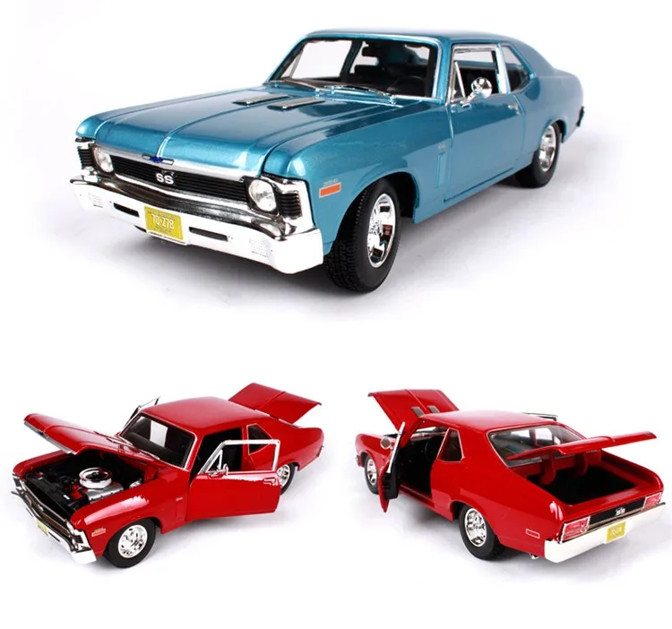 Горячая 1:18 c-hevrolet 1970 NovaSS классическая модель из сплава автомобиля, коллекция и подарочная модель украшения