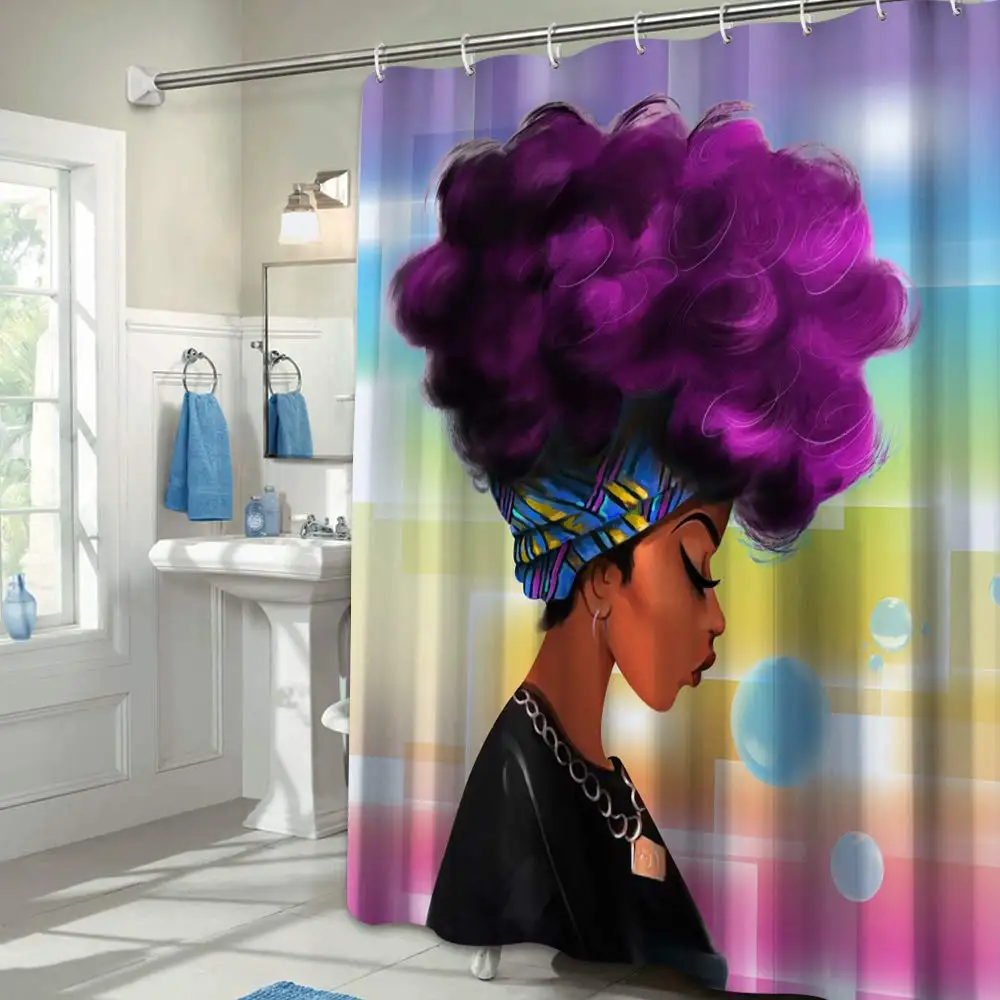 3D печать для ванной с крючками ткань из полиэстера|cortinas de bano|rideau douchecurtains waterproof |