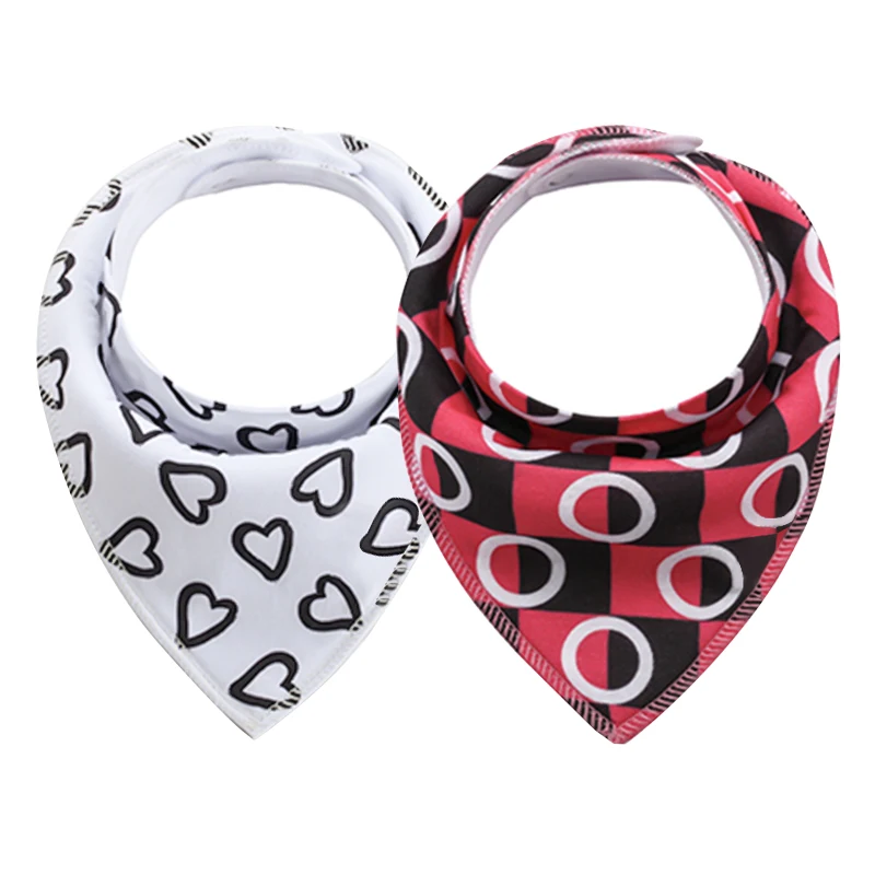 Хлопковые треугольные нагрудники для младенцев 2 шт./лот мальчиков и девочек