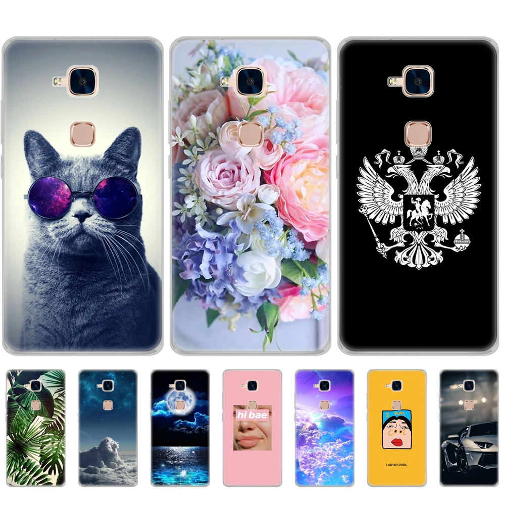Силиконовый чехол для huawei honor 5C чехол-бампер мягкая задняя крышка телефона из ТПУ
