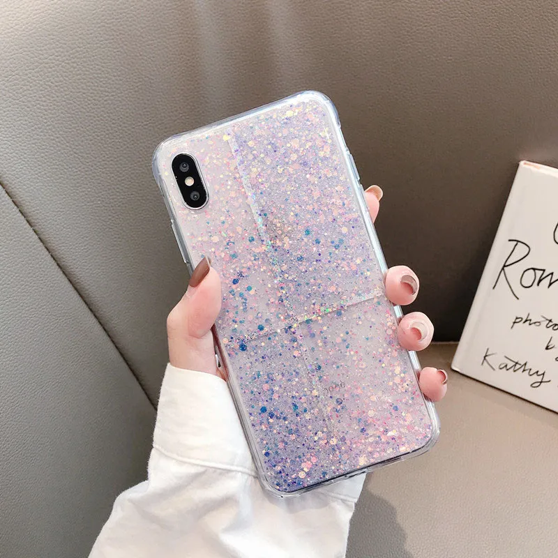 Чехол GYKZ с блестящими блестками для iPhone XR XS MAX X 7 8 6 6s Plus Модный мягкий силиконовый