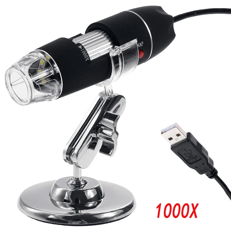 1000X Vastar мегапиксели 500X1000X1600X8 светодиодный цифровой USB микроскоп микроскопио Лупа электронный стерео USB эндоскоп камера - Цвет: 1000X