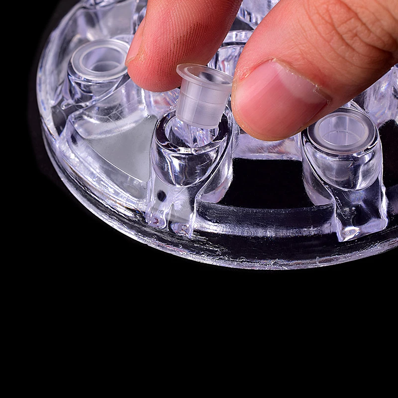 1 шт. акриловые овальные круглые крышки для тату чернила пигментные чашки