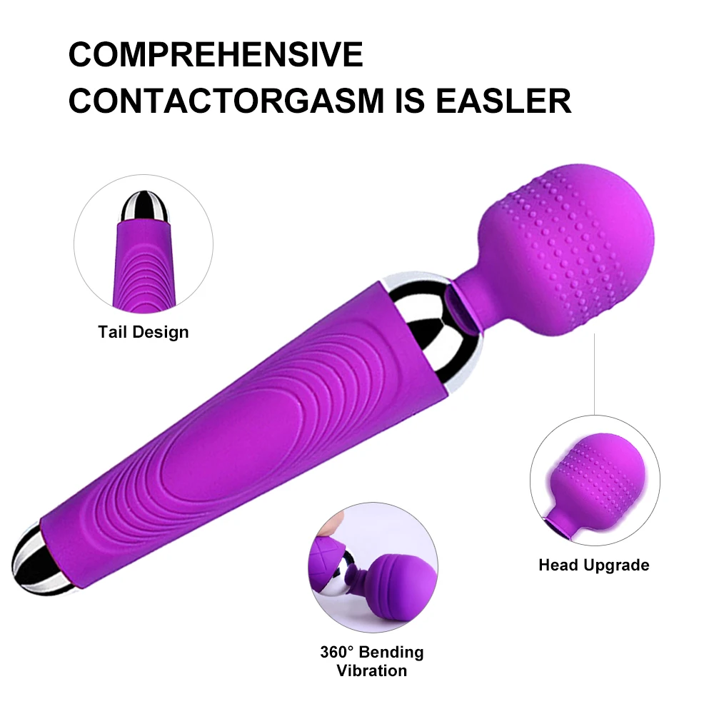 Вибратор-фаллоимитатор AV в виде волшебной палочки Стимулятор клитора