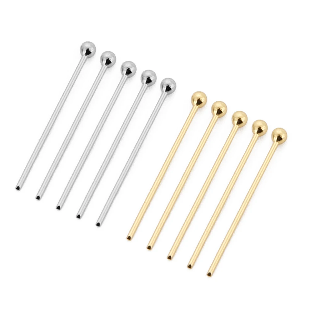 100 шт./лот круглые шарики из нержавеющей стали золотого и серебряного цвета 16 70 мм