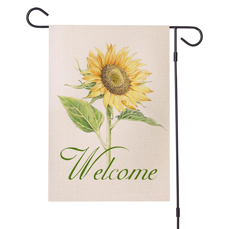 

Bee Sunflower Flag Double Sides Garden Flags Flax Banner Party Flags Decor