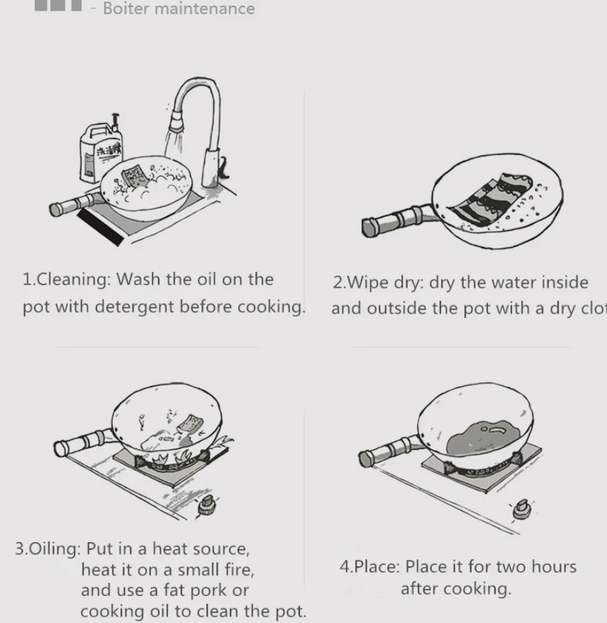 High quality iron pot traditional handmade iron pot non-stick pan uncoated gas stove induction cooker universal pan