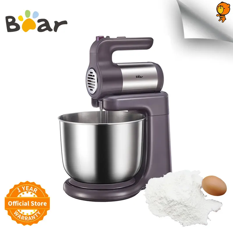 Ручной блендер Bear 4L для еды 5 скоростей устройство взбивания яиц Электрический