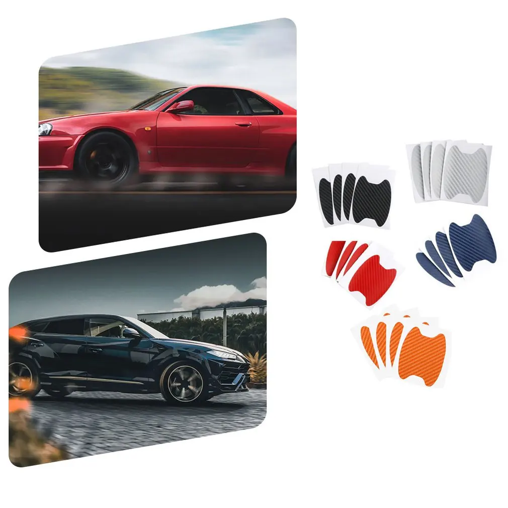 

4 Pcs Car Handle Protection Film Universal Invisible Carbon Fiber Door Handle Sticker Scratches Resistant Sticker Car Styling