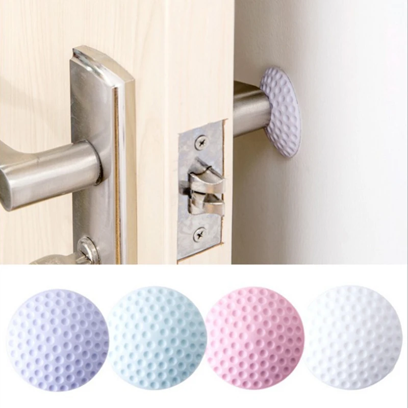 Rubber Door Stopper Wall Protector Doorknob Protective Shock Rails Mat Pad Silent Door Rear Wall Mute Touch Shockproof Crash Pad