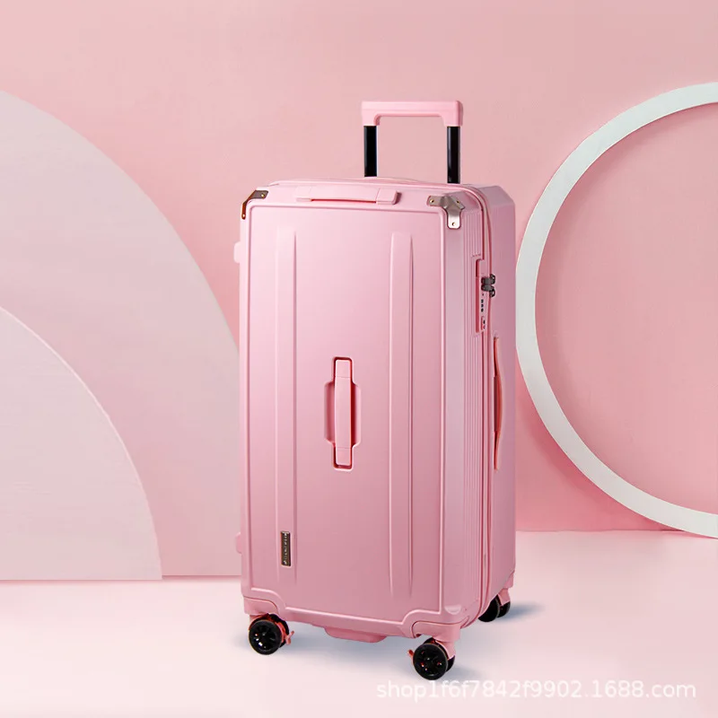 28 Inches Rolling Luggage Carry on Trolley Suitcase Thickened Large Capacity Trolley Travel Suitcase with Wheel for Women Men