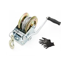 wfheater ce certification 600lbsmanual winch for boat portable steel material small hand crank winch