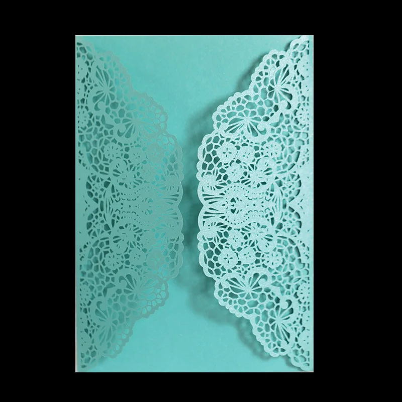 10 шт. кружевные Пригласительные открытки с лентой и цветок Лазерная резка | Дом