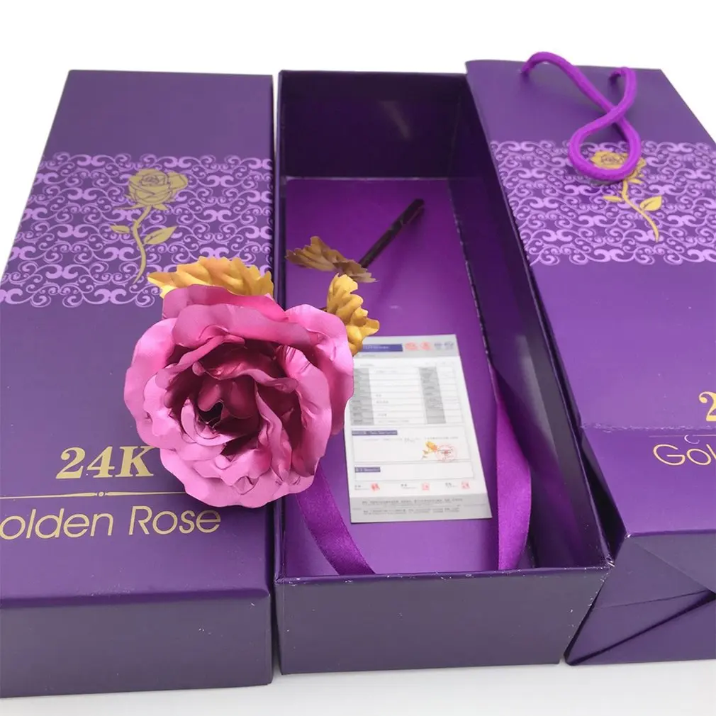 День Святого Валентина креативный подарок фольга покрытая розовым золотом роза
