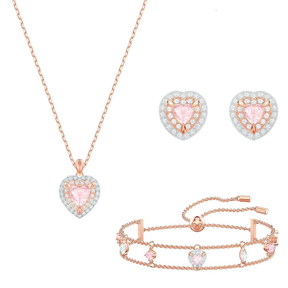 2019 Elegant Mini Latest Of Pink Women's Wedding Fashion Bridal Jewelry Jewellery Sets For Women | Украшения и аксессуары