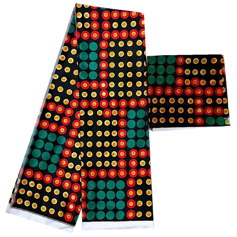 Африканская восковая ткань искусственная шелковая шифоновая с Африканским