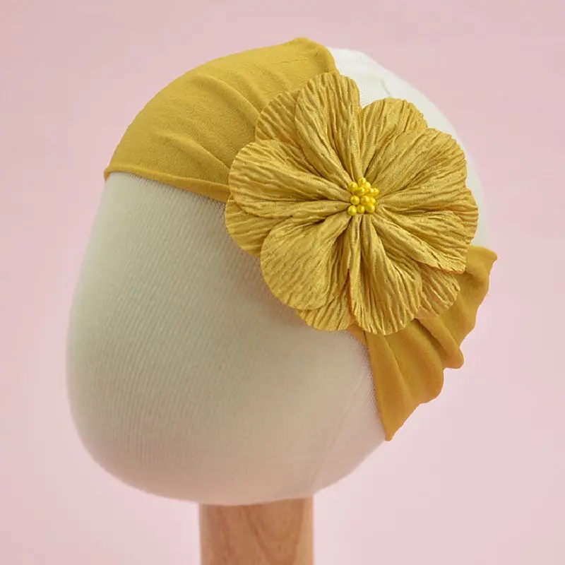 Детская повязка на голову с цветочным бантом головные уборы для девочек