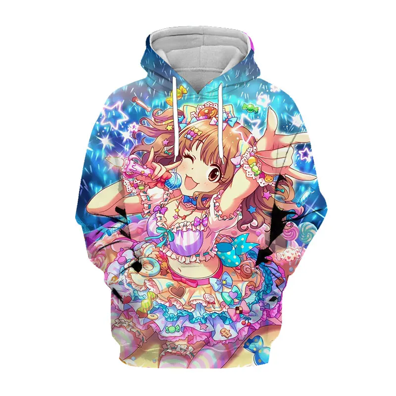 

Men's Hoody 3D Print Idol Master Anime Girl Hoodies Men Women Sweatshirt Shimamura Uzuki Long Sleeve Singer Loli Pullover C019