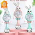 Кролик Детские Погремушки Игрушки для раннего развития 0-12 месяцев детская музыкальная ручная встряхивающая погремушка забавная развивающая игрушка мобиль подарки