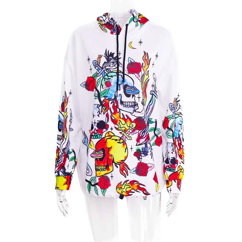 BOOFEENAA женские камуфляжные толстовки с капюшоном в стиле хип хоп изображением