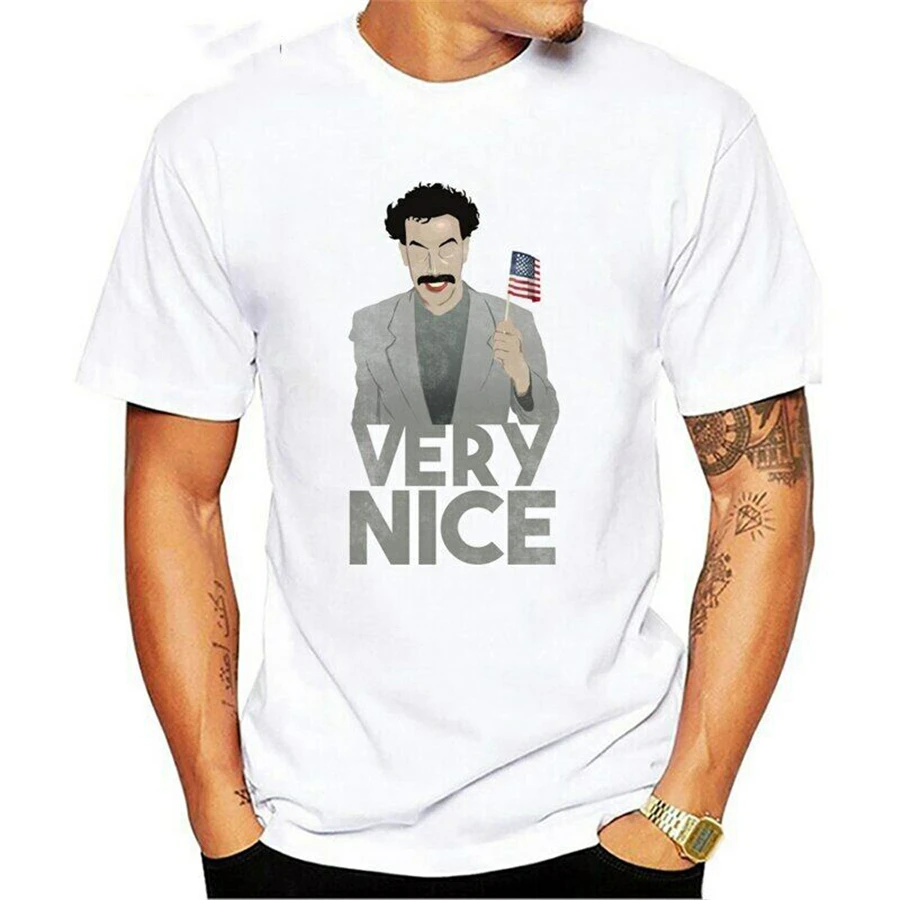 Футболки Borat Забавные футболки унисекс очень красивые Baron Comedy Kazakhstan Guy для фитнеса