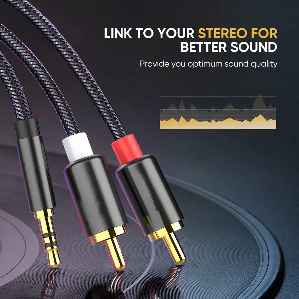 RCA кабель HiFi стерео 2RCA на 3 5 мм аудио AUX Jack Y сплиттер для усилителей домашнего