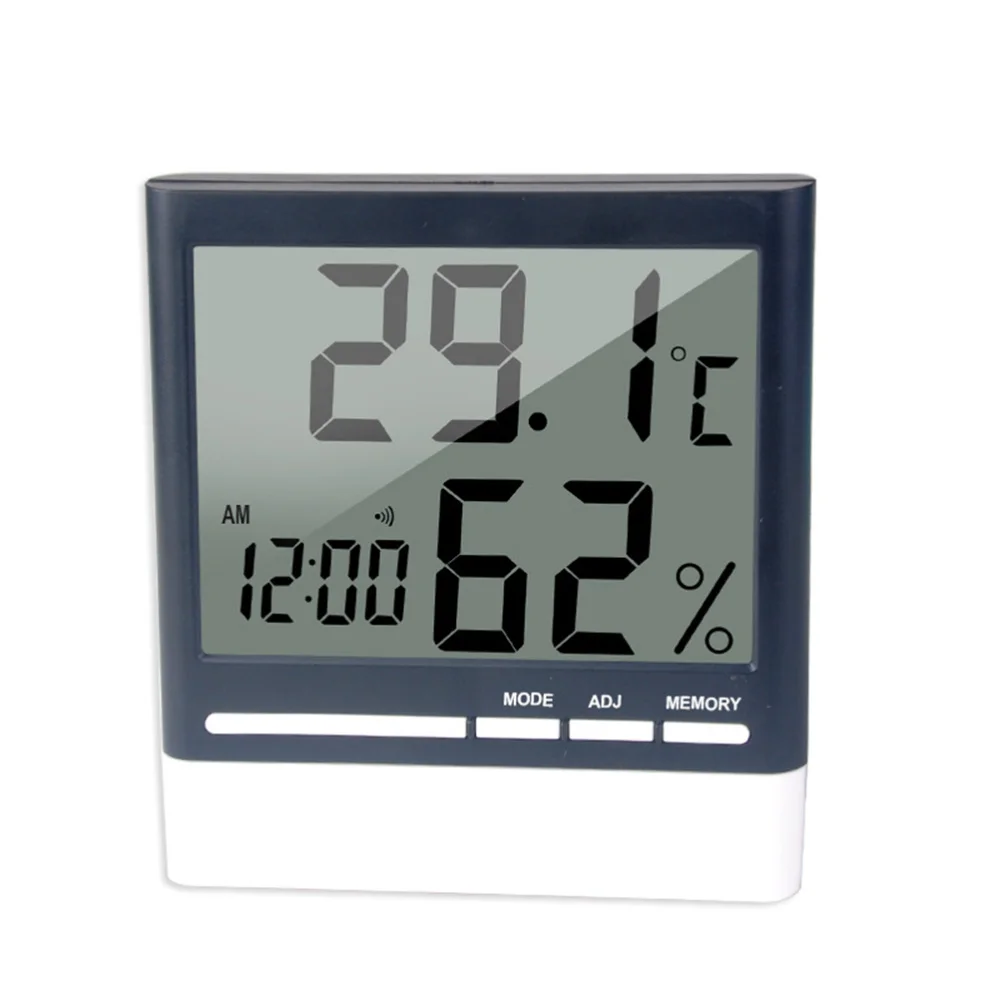 

Indoor Electronic Temperature Humidity Meter Digital with Calendar and Alarm Clock without Battery