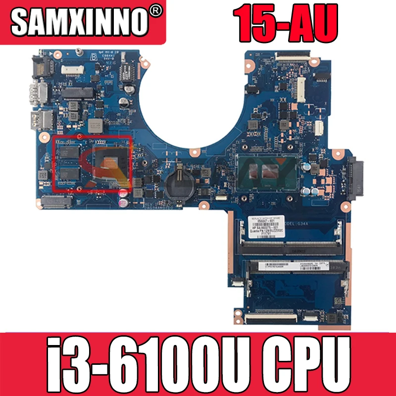 

100% workinghp pavilion 15-au материнская плата с i3-6100u вместе 856229-601 856229-501 856229-001 аккумулятор большой емкости DAG34AMB6D0 N16S-GTR-S-A2