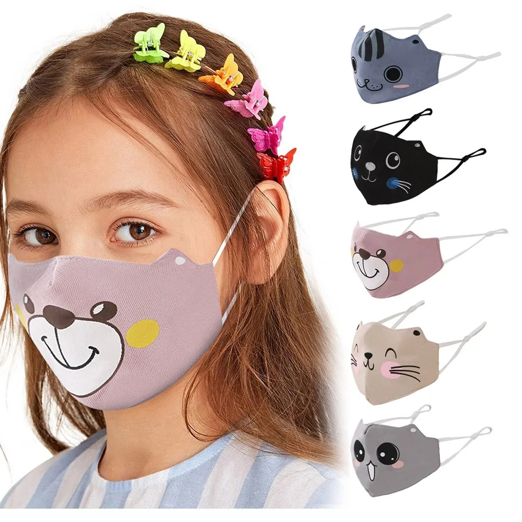 

Children Casual Mask Printed Masks 1pc Kids Masks Girls Boys Reusable Cute Cartoon Mask Respirator Mascarilla Navidad Adulto