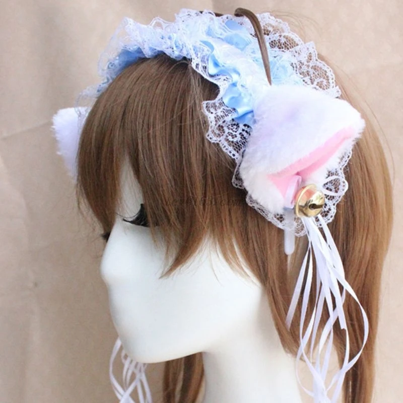 Для женщин со складками для девочек кружево из искусственного шелка оголовье