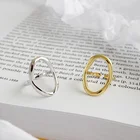2021 модные геометрические нерегулярные крученые полые золотистые серебристые металлические кольца для женщин минималистичное кольцо вечерние велирные изделия подарки