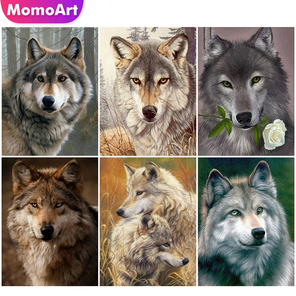 

Momoart Алмазная вышивка волки вышивка крестом наборы Алмазная мозаика животные картина стразы Рождественский подарок