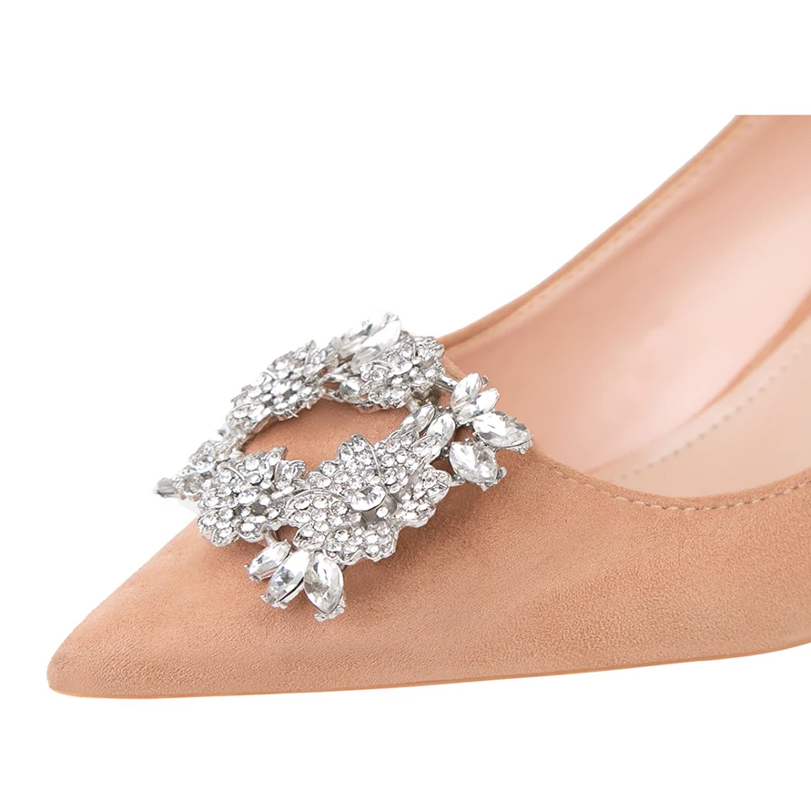 Кожаные туфли принцессы со стразами женские весенние туфли-лодочки 2024