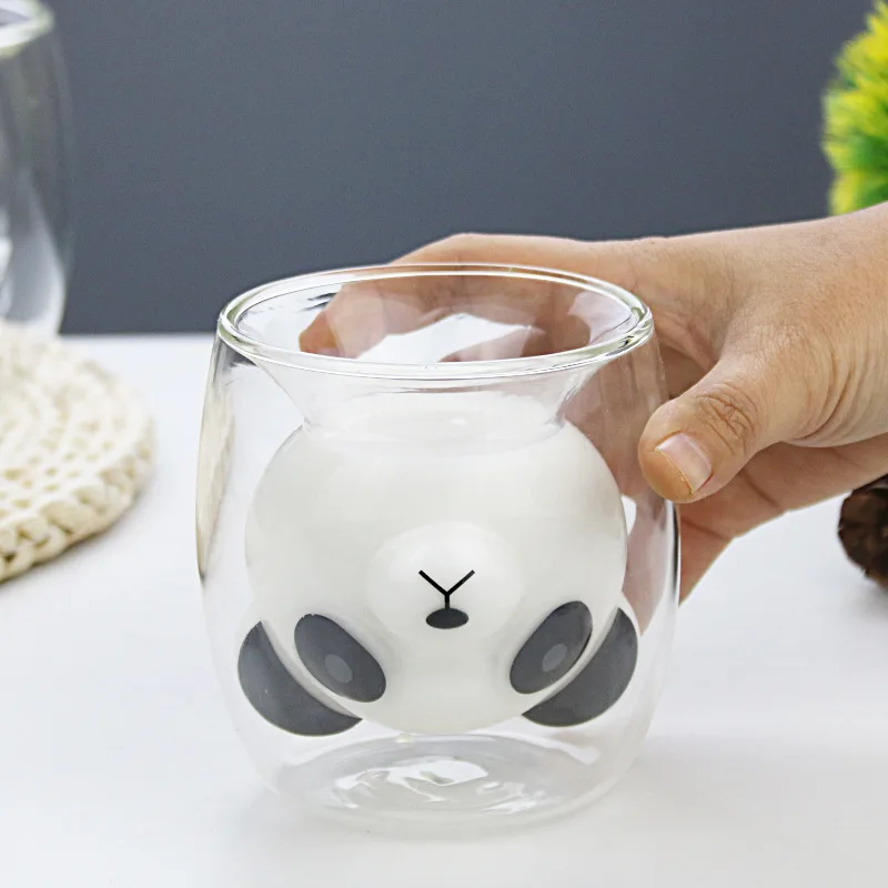 250 мл креативная кружка для завтрака с пандой молока милым мультяшным медведем