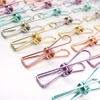 1 pcs cute kawaii photo decorative metal quality binder paper clips desk office accessories school supplies gold black rose