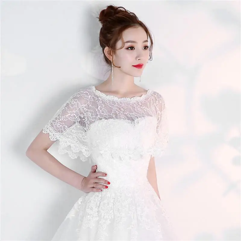 

Wedding Dress Off Shoulder Cloak Bridal Lace Shawl Elegant Shawl Short Cape