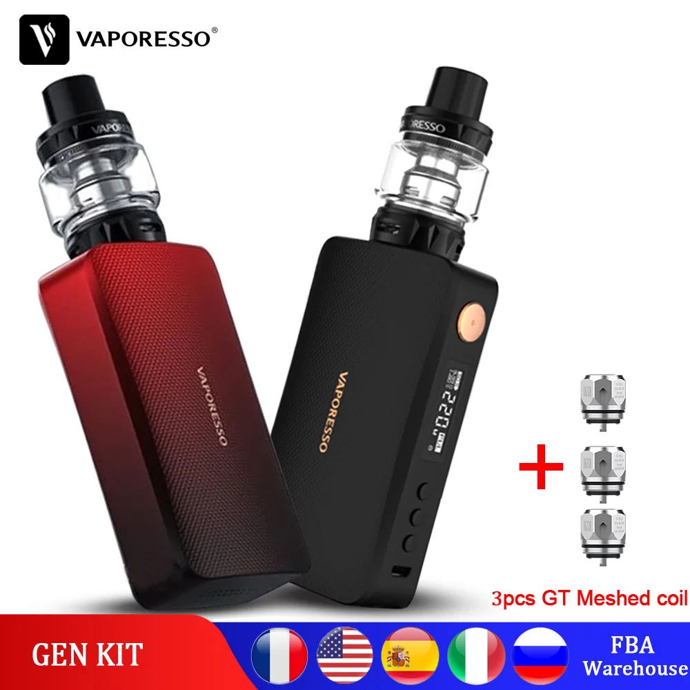 Оригинальный вейп набор Vaporesso GEN TC с боксмодом 220 Вт бак испарителя SKRR S 8 мл GT QF