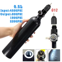 0 5l hpa tank 4500psi air bottle with regulator aluminium alloy cylinder for shooting fire fighting aquarium diving swimming